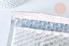 Enveloppes à bulles en plastique métallisé argent 22.5x15cm, x10 (G6812)