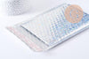Enveloppes à bulles métallisé argent holographique 24x15cm, x10 (G10062)
