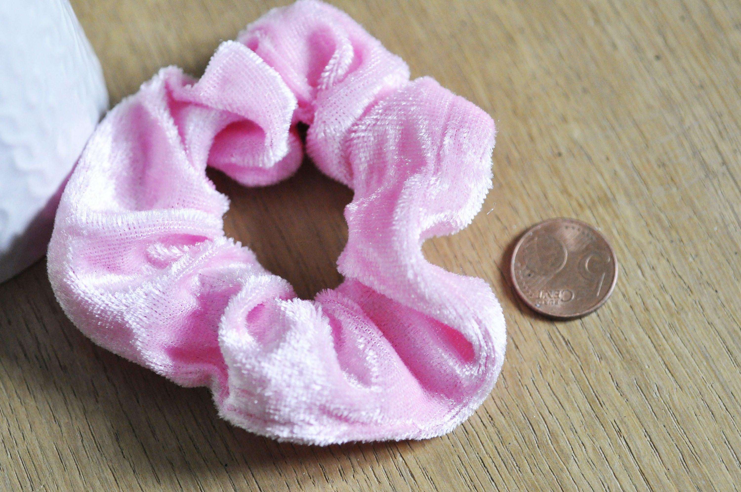 Ep Chouchou scrunchy cheveux Velours rose x1 (G5124)