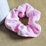 Ep Chouchou scrunchy cheveux Velours rose x1 (G5124)
