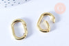 Fermoir mousqueton à clapet en laiton doré 18K 19.5mm, x1 (G7252)