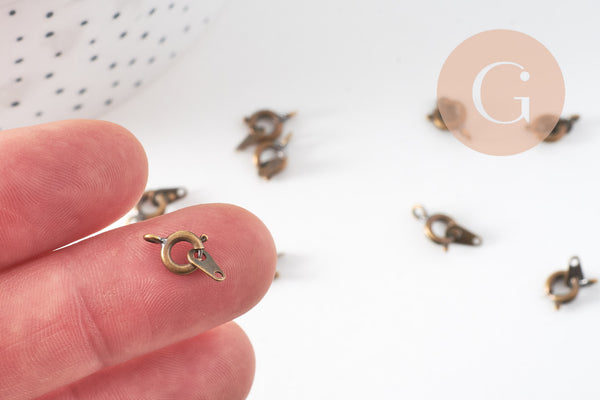 Fermoirs Marins laiton bronze 8mm, x10 (G10573)