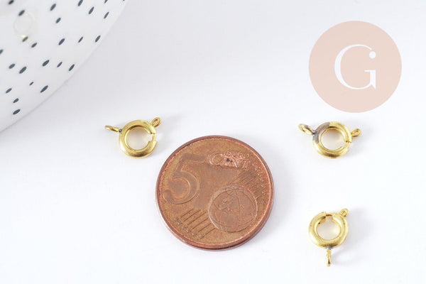 Fermoirs Marins laiton brut 10.5mm, x10 (G8999)