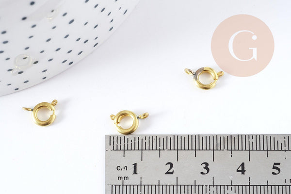 Fermoirs Marins laiton brut 10.5mm, x10 (G8999)