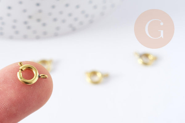 Fermoirs Marins laiton brut 10.5mm, x10 (G8999)