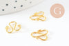 Fermoirs crochet M acier 304 inoxydable doré 12.5mm, x2 (G9722)