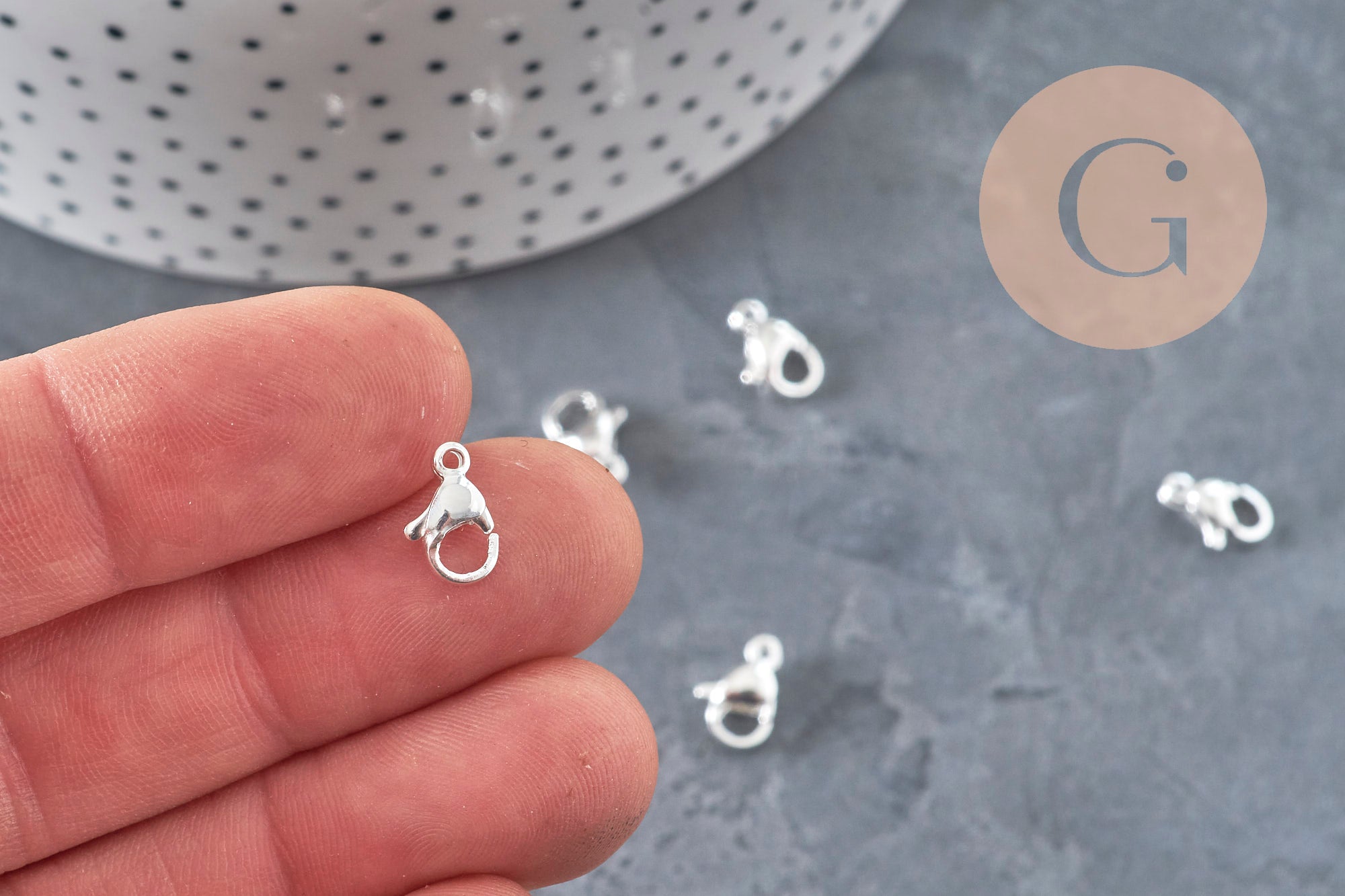 304 Stainless Steel Lobster Clasps, Silver Plated, 10mm, x10 (G11176)