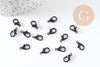 Fermoirs mousquetons zamac noir intense 12mm, x10 (G10605)