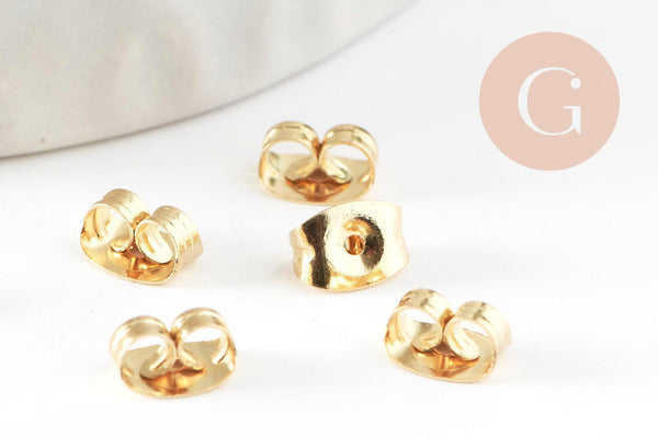 Fermoirs pour Clous acier doré 304 inoxydable 3x6mm, x50 (3.3g) (G2421)