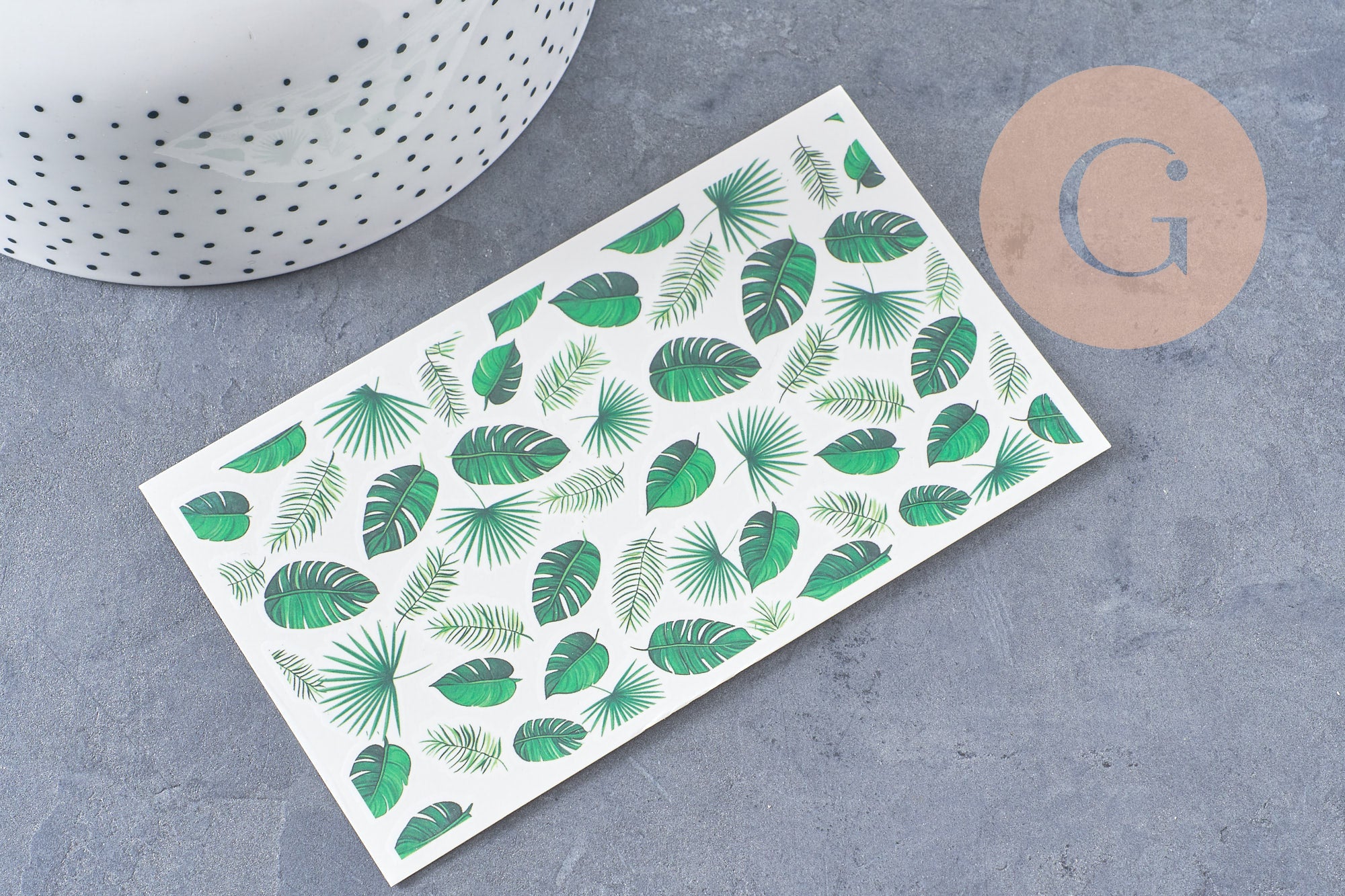Feuille de transfert polymère – Feuilles tropicales x1 (G10548)