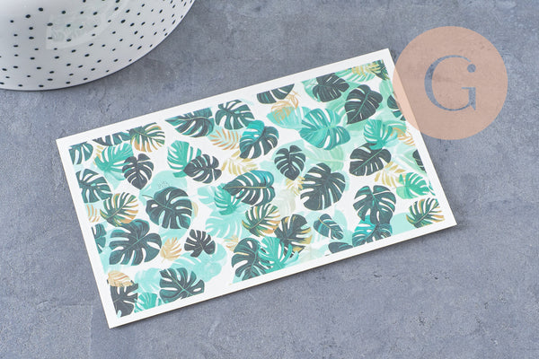 Feuille de transfert polymère – Feuilles tropicales x1 (G10548)