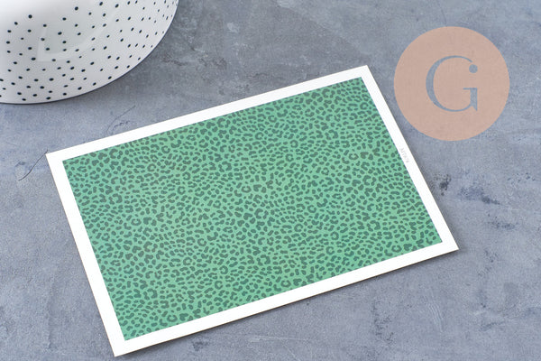 Feuille de transfert polymère – Léopard 14x9 cm, x1 (G10561)