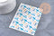 Feuille de transfert polymère – Motif Fleurs rose & jaune 14x10 cm, x1 (G11014)