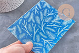 Feuille de transfert polymère – Motif Hiver Fond bleu 14x10 cm, x1 (G11011)