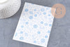 Feuille de transfert polymère – Motif Hiver bleu 14x10 cm, x1 (G10780)