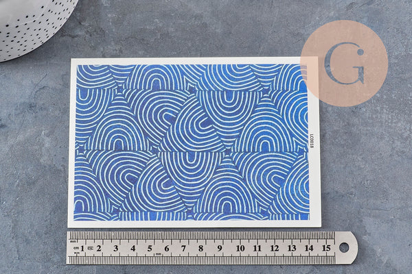 Feuille de transfert polymère – Série bleue 14x10.5 cm, x1 (G10958) VALIDE