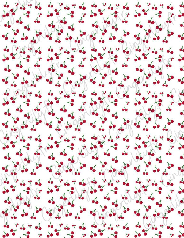 Feuille de transfert polymère – cerises 14x10 cm, x1 (G10765)