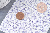 Feuille de transfert polymère – poissons bleu 14x10 cm, x1 (G10772)