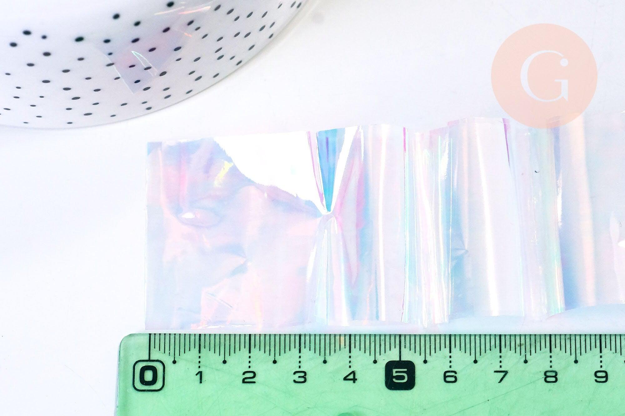 Feuille holographique pour création de bijoux 40x3mm, inclusion résine ou création pâte polymère, la feuille G5904
