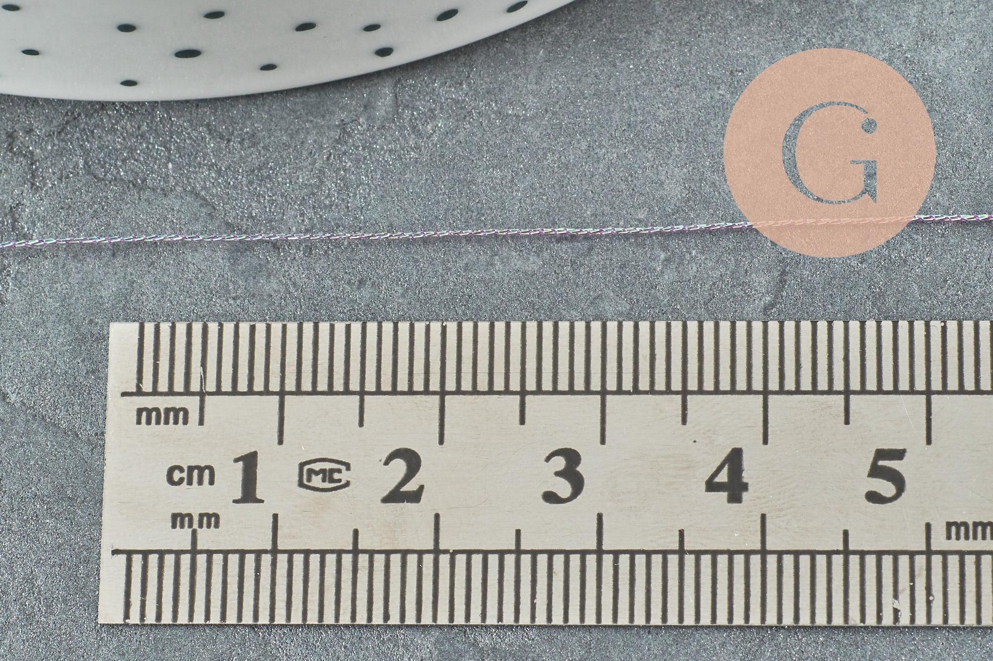 Fil bleu irisé métallisé 0.4mm, x5 ou x10 Mètres (G2472)