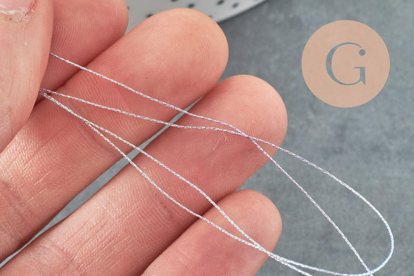 Fil bleu irisé métallisé 0.4mm, x5 ou x10 Mètres (G2472)