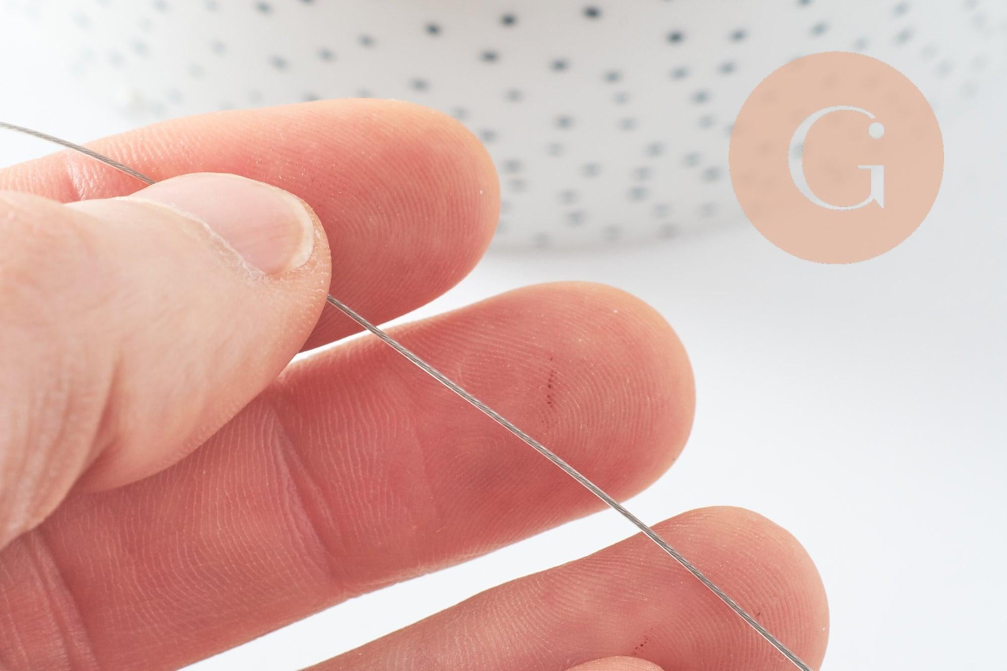 Fil câblé gainé acier inoxydable 0.5mm, x1 bobine de 50 mètres (G9770)