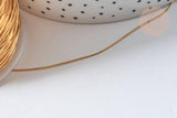 Fil d'acier inoxydable doré IP 0.6mm, x1 mètre (G7700)