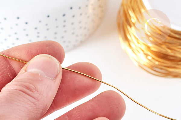 Fil d'acier doré 304 inoxydable IP 0.8mm, x1 mètre (G8373)