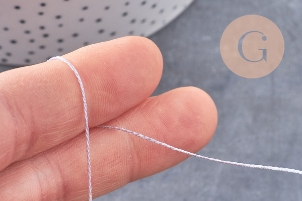 Fil de couture bleu irisé métallisé 0.6mm, x 10m (G0974)