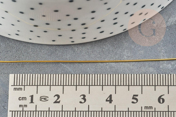 Fil de cuivre doré 0.6mm, x1 bobine de 6mètres (G9377)