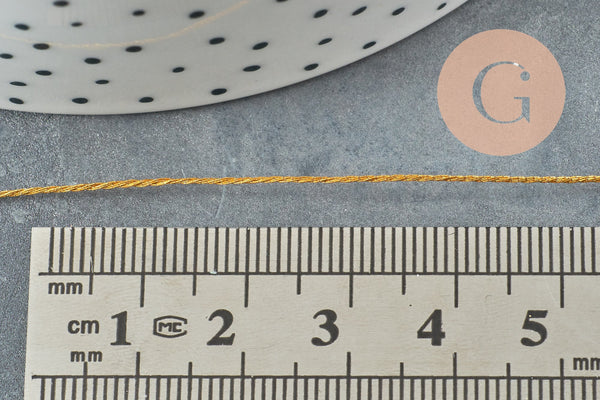 Fil doré métallisé en polyester 0.4m , x1 bobine de 50 mètres (G5943)