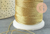 Fil doré métallisé or clair polyester à broder-couture-bijoux 0.8mm, x5 mètres (G4419)