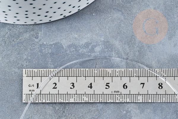 Fil élastique nylon transparent 1mm, x1 bobine de 12.5m (G8475)