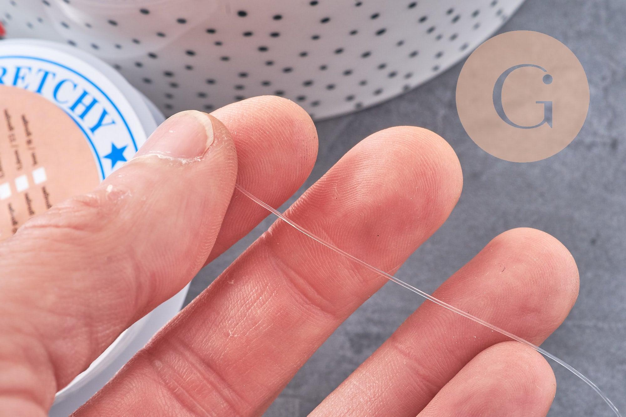 Fil élastique nylon transparent rond 0.5mm, bobine de 12.5m x1 (G2952)
