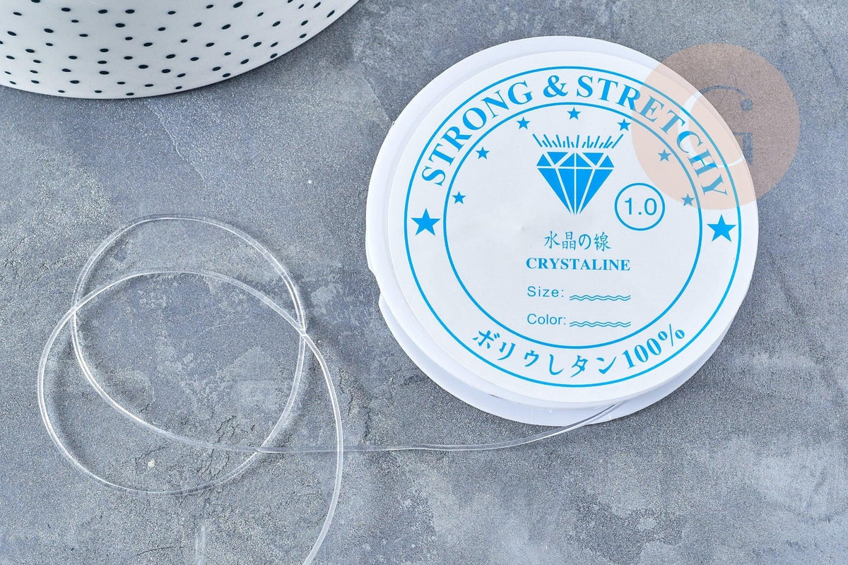 Fil élastique nylon transparent 1mm, x1 bobine de 12.5m (G8475)