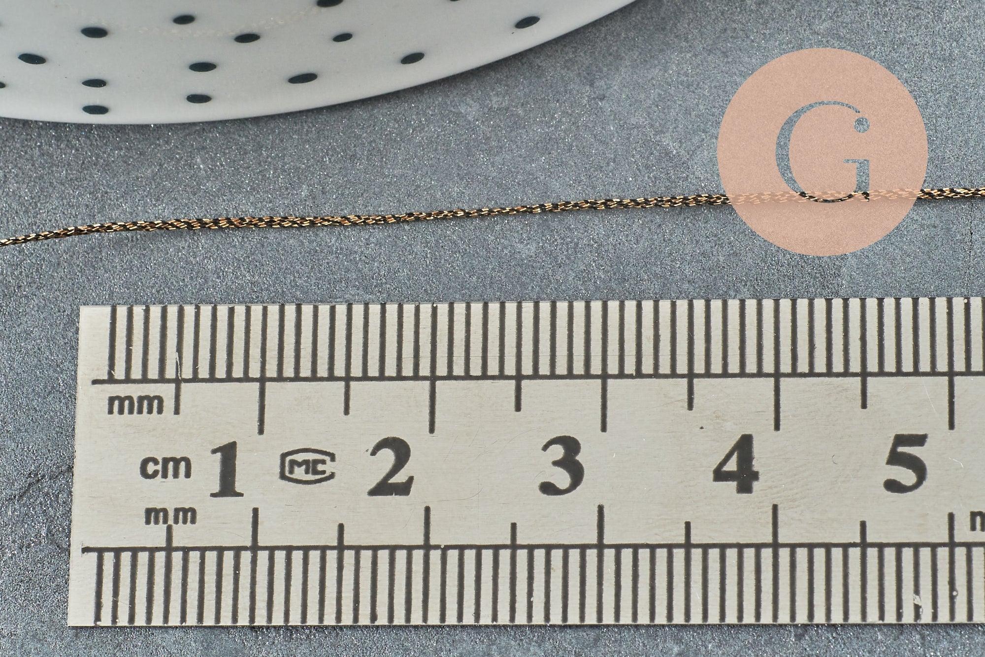 Fil marron métallisé 0.6mm, x5 ou x10 Mètres (G0364)