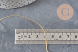 Fil métallique cuivre doré 18K torsadé 1mm, x1 mètre (G11243)