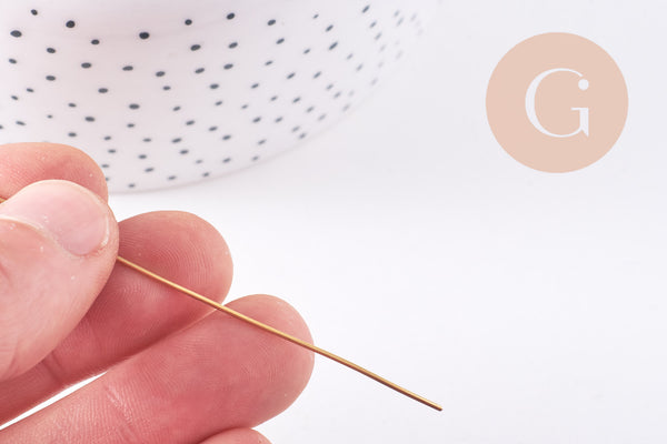 Fil métallique laiton brut 0.8mm / 20gauges, x1 mètre (G10687)