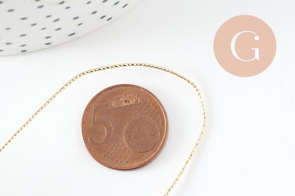 Fil métallique laiton doré torsadé fin 0.8mm, x1 mètre (G9643)