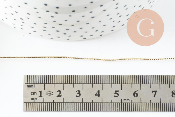 Fil métallique laiton doré torsadé fin 0.8mm, x1 mètre (G9643)