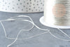 Fil nylon métallisé argent 0.3mm, fabrication bijoux,création broderie,les 5 mètres G8489