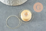 Fil pour tissage de perles delica miyuki nylon jaune clair 0.1mm, x1 rouleau 91 mètres (G10566)