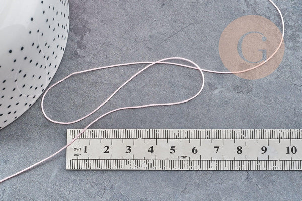 Fil rose clair nylon à broder-couture-bijoux 0.6mm, x10 mètres (G9303)