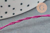 Fil rose fuchsia métallisé 0.8mm, x 1 mètre (G2315)