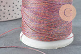 Fil rose métallisé 0.6mm, x5 ou x10 Mètres (G0975)