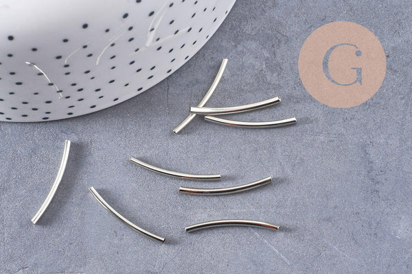 Grand tubes platine 35mm, x50 (7.10gr) (G2800)