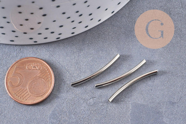 Grand tubes platine 35mm, x50 (7.10gr) (G2800)