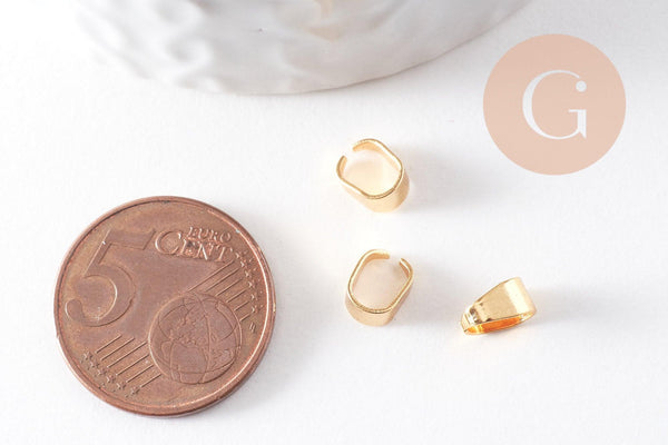 Grande bélière acier doré 7.5mm,x5 (G4058)