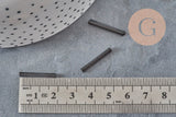 Large black tube seed beads 20x2.5mm, x 10gr (G3155)