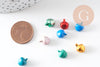 Grelots clochettes multicolores, ,grelot metal, décoration noel,clochette aluminium, x20 (G2326)